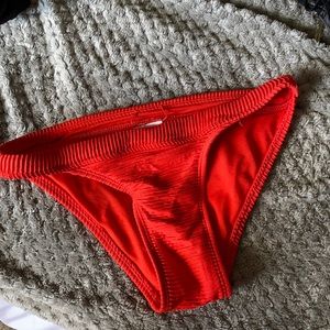 Coral bright orange bikini bottom,